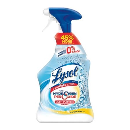 Lysol LYSOL® Multi-Purpose Hydrogen Peroxide Cleaner, Citrus, 32 Oz. Trigger Spray Bottle, 9/Carton 89289CT